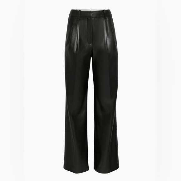 ARITZIA - Effortless Vegan Leather Pleated Pants - Picture 2 of 8